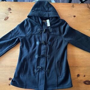 Reitman’s Coat, Black, BNWT (zipper, snap button & horn button closure)
